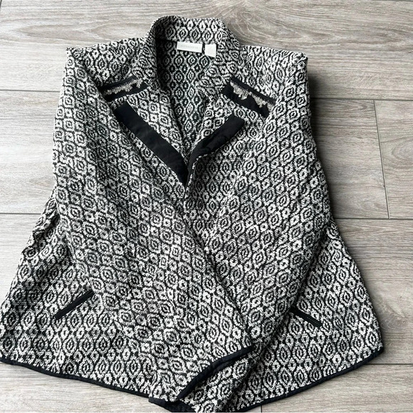 CHICOS Diamond Jacquard Moto Jacket - Picture 8 of 16